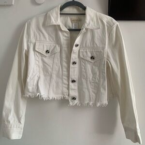 Alice + Olivia White Denim Jacket
